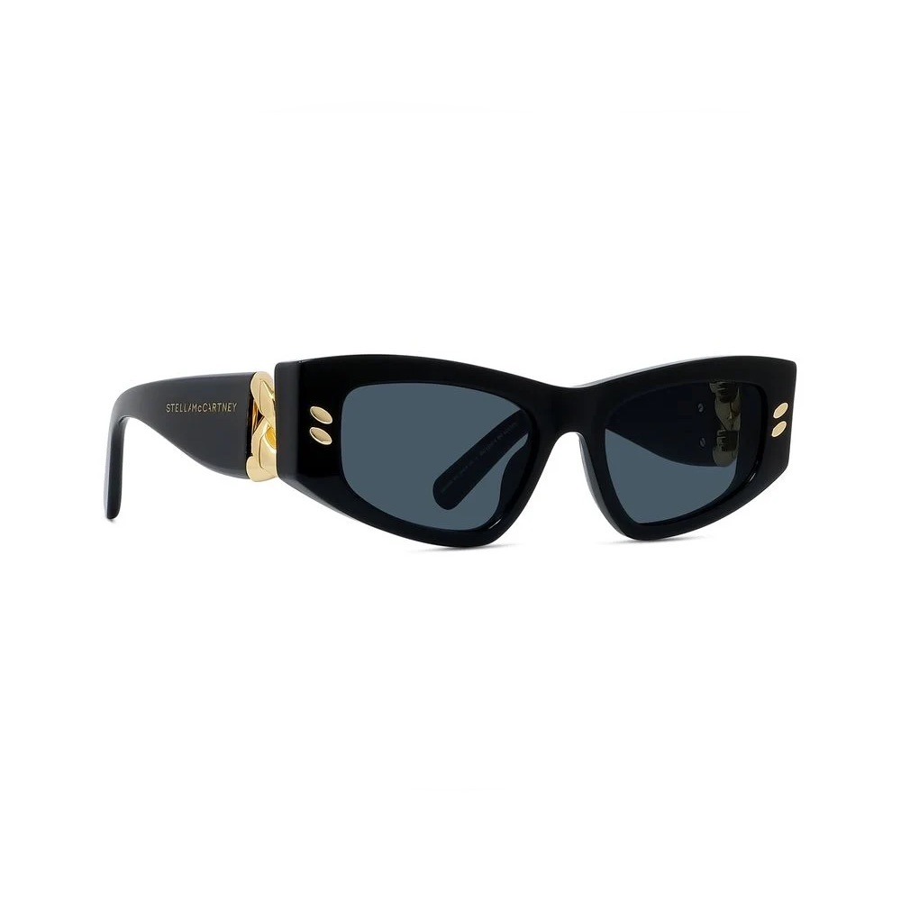 Stella Mccartney Falabella SC40058I Women Black Cat Eye Sunglasses - NEW